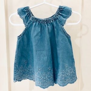 Baby B’gosh denim top- 12 mo. Excellent Condition!